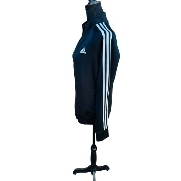 Adidas Primegreen Essentials Warm-Up Slim 3-Stripes Track Jacket Womens Black M - Picture 5 of 13